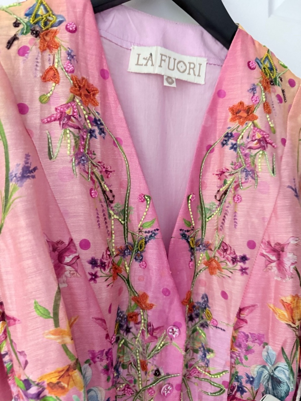 NWT La Fuori Pink Floral Short Jumpsuit - Picture 8 of 8